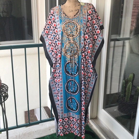 Dresses & Skirts - 💯% Cotton Caftan for Lounging OS/NWT